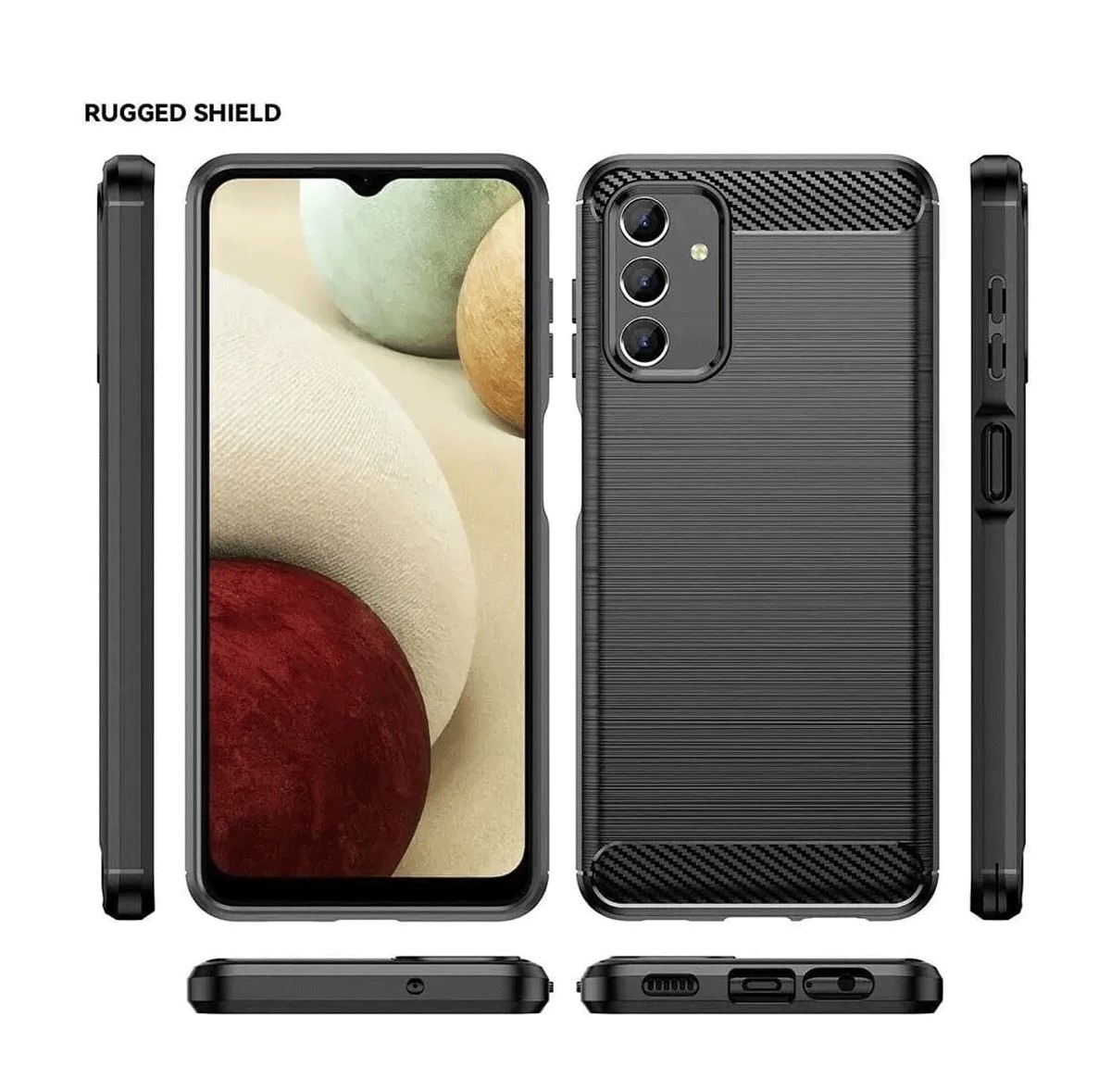 Protectores para celular  para Samsung  A13 (4G) Funda de tpu fibra de carbono Negro